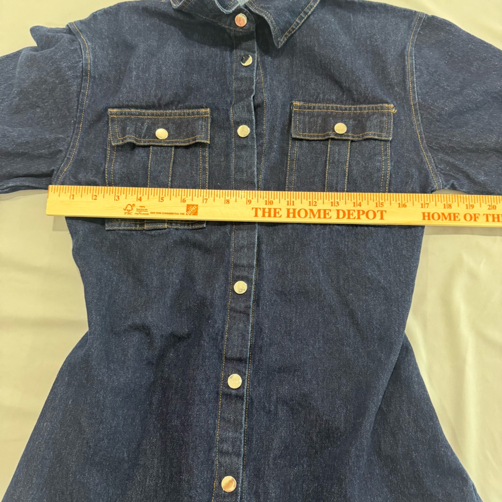 Petal & Pup Dark Denim Mini Shirt Dress - Picture 6 of 8